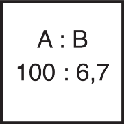 Mixing ratio comp. A 100 : comp. B 6.7