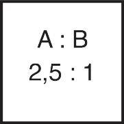 Mixing ratio comp. A 2.5 : comp. B 1