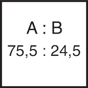 Mixing ratio comp. A 75.5 : comp. B 24.5