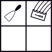 Application by filling knife / Trowel application