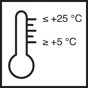 Application temperature: min. 5 °C max. 25 °C