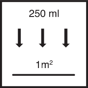 Approx. 250 ml / m² per layer applied