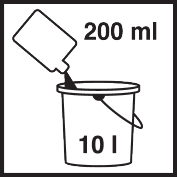 Comp. A 10 l : comp. B 200 ml