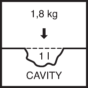 1.8 kg / l void