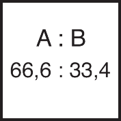 Mixing ratio comp. A 66.6 : comp. B 33.4